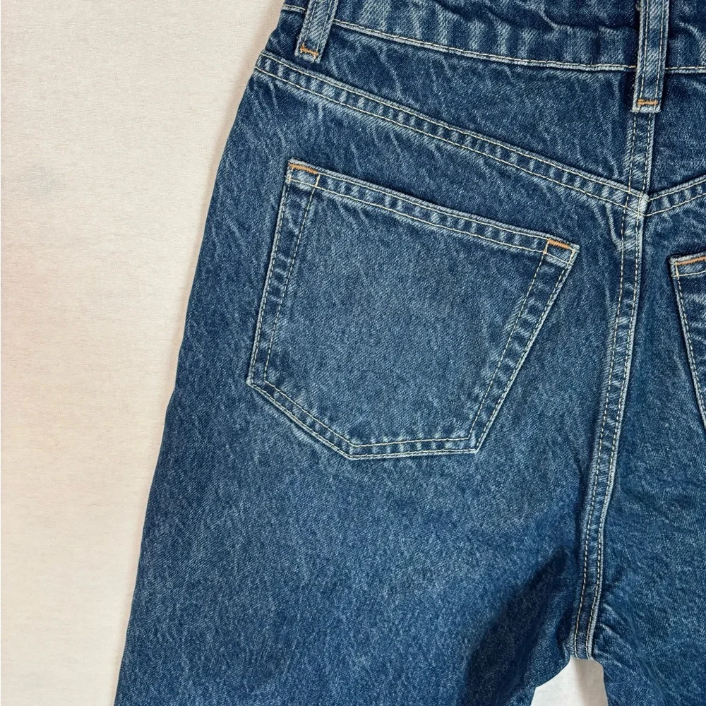 Reformation Cynthia High Rise Straight Jeans Womens Sz 26 Button Fly Blue Denim - Picture 11 of 15